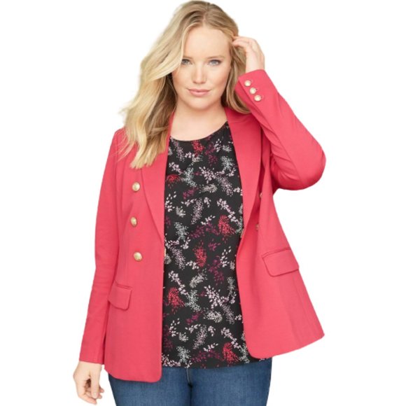 Lane Bryant Jackets & Blazers - Lane Bryant Ponte Blazer Pink